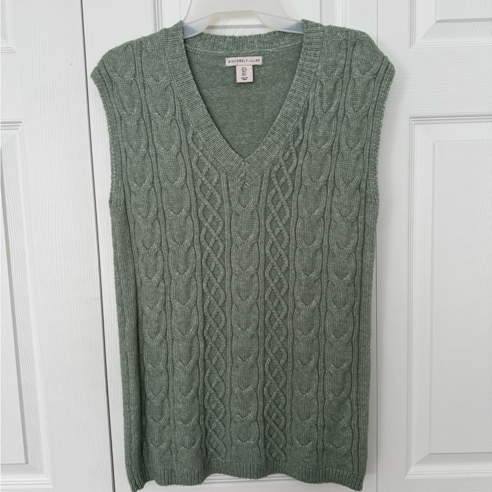 Sincerely Jules green sweater vest